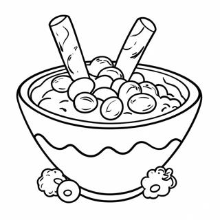 Colorful Cereal Bowl Coloring Page 41622-33394