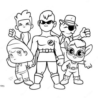 Super Awesome Friends Coloring Page 41633-33405