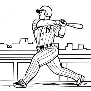 Aaron Judge Hitting A Home Run Coloring Page 41643-33414