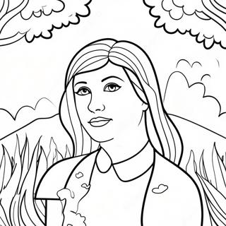 Peaceful Soul With Nature Coloring Page 41653-33421