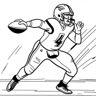 Dak Prescott Throwing Football Coloring Page 41673-33437