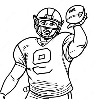 Dak Prescott Throwing Football Coloring Page 41673-33438