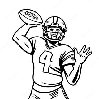 Dak Prescott Throwing Football Coloring Page 41673-33440