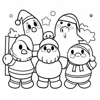 Among Us Christmas Crew Coloring Page 41682-33443