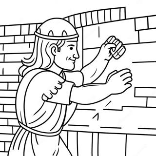 Brave Nehemiah Rebuilding The Walls Coloring Page 41693-33456