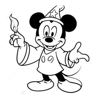 Magical Sorcerer Mickey Casting Spells Coloring Page 41703-33462