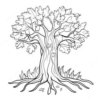 Fall Tree Coloring Pages