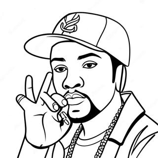 Rapper Coloring Page 4171-3500