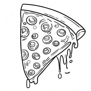 Cheesy Pizza Slice Coloring Page 41723-33473