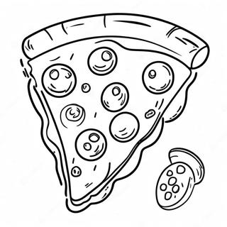 Cheesy Pizza Slice Coloring Page 41723-33475