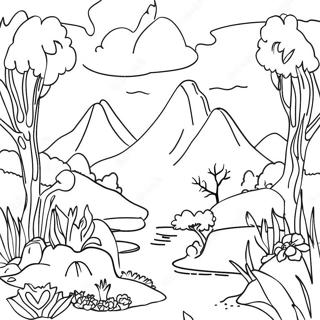 Magical Wondermorphia Landscape Coloring Page 41743-33495