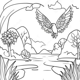 Magical Wondermorphia Landscape Coloring Page 41743-33496