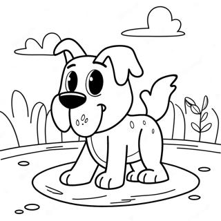 Harry The Dirty Dog Playing In Mud Coloring Page 41793-33541