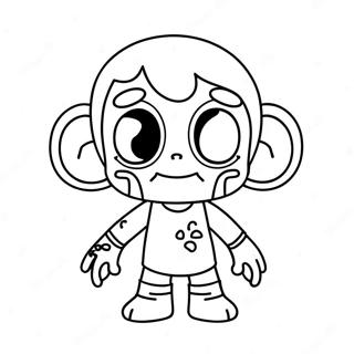 Cute Among Us Zombie Character Coloring Page 41813-33549