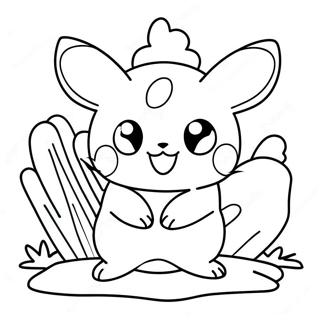 Charming Sprigatito Pokemon Coloring Page 4182-3516