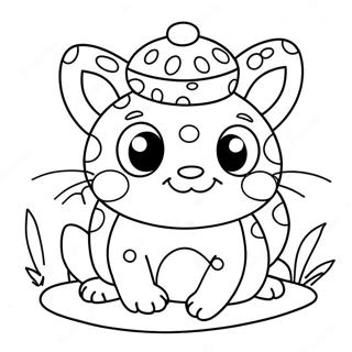 Cute Cat Toad Coloring Page 41832-33564