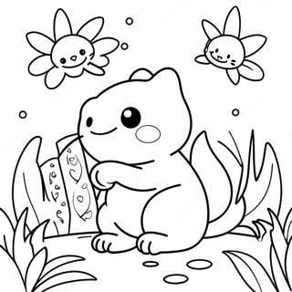 Playful Cat Toad In A Garden Coloring Page 41833-33568