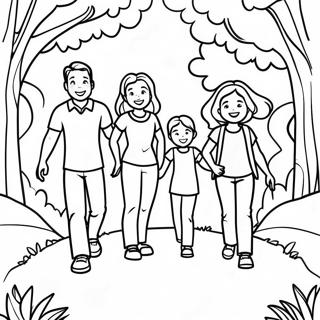 Family Of 5 Playing In The Park Coloring Page 41853-33581