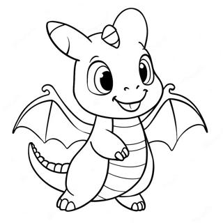 Cute Dragonite Flying Coloring Page 41863-33586