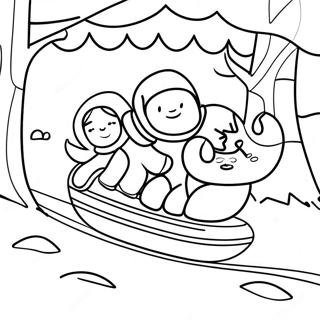 Sledding Fun With Friends Coloring Page 41872-33590