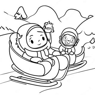 Sledding Fun With Friends Coloring Page 41872-33592