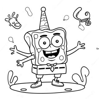 Spongebob Birthday Coloring Page 41892-33606