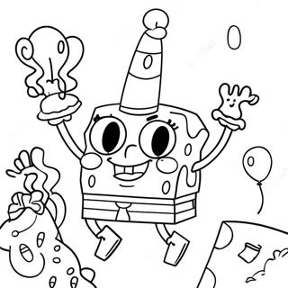 Spongebob Birthday Coloring Page 41892-33607