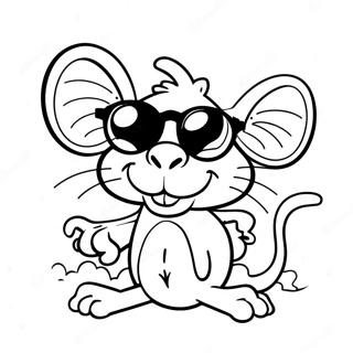 Cool Rat Fink With Sunglasses Coloring Page 41903-33614