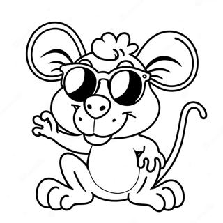 Cool Rat Fink With Sunglasses Coloring Page 41903-33616