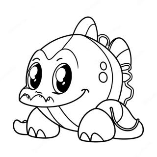 Cute Chain Chomp With Big Eyes Coloring Page 41913-33621