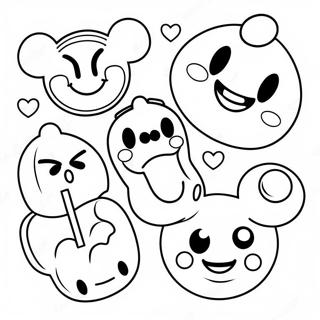 Happy Disney Emoji Coloring Page 41943-33649