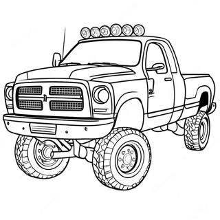 Lifted Truck Dodge Truck Coloring Pages