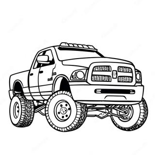 Lifted Dodge Truck Coloring Page 41952-33659