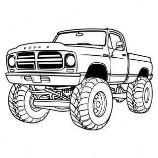 Custom Lifted Dodge Truck Coloring Page 41953-33654