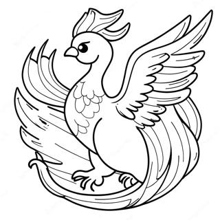 Mythical Phoenix Coloring Pages