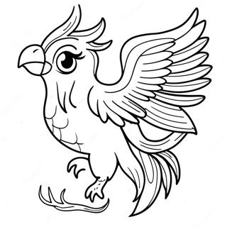 Mythical Phoenix Coloring Page 41962-33674