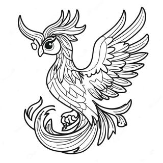 Mythical Phoenix Coloring Page 41962-33676