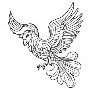 Mythical Phoenix Coloring Pages