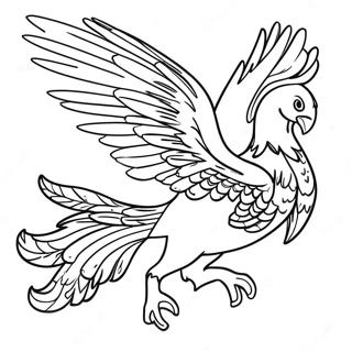 Majestic Phoenix In Flight Coloring Page 41963-33663