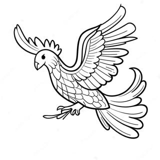 Majestic Phoenix In Flight Coloring Page 41963-33664