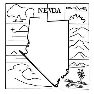 Nevada State Outline Coloring Page 41982-33678