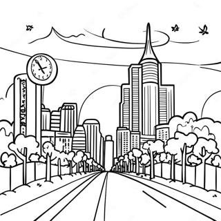 Vibrant Las Vegas Strip Coloring Page 41983-33681