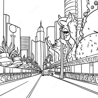 Vibrant Las Vegas Strip Coloring Page 41983-33683