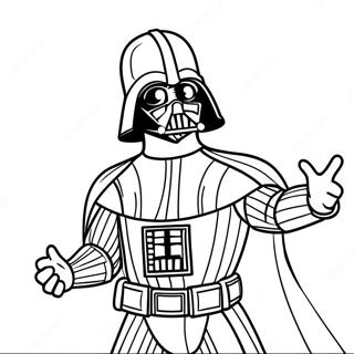 Darth Vader In Battle Coloring Page 42003-33694