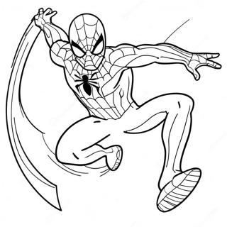 Spiderman 2099 Action Pose Coloring Page 4201-3522