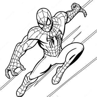 Spiderman 2099 Action Pose Coloring Page 4201-3523