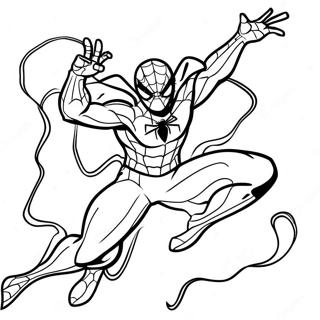 Spiderman 2099 Action Pose Coloring Page 4201-3524