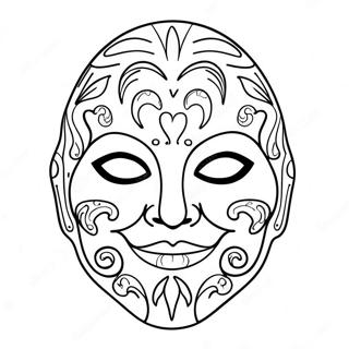 Halloween Mask Template Coloring Pages