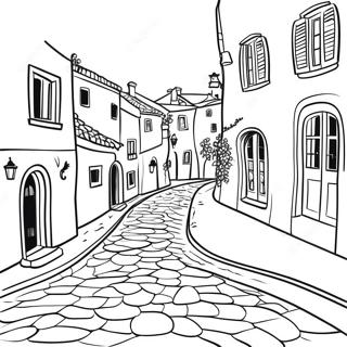 Charming Portuguese Village Coloring Page 42053-33738