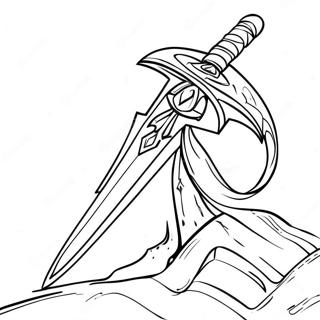 Technoblade With Diamond Sword Coloring Page 42083-33763